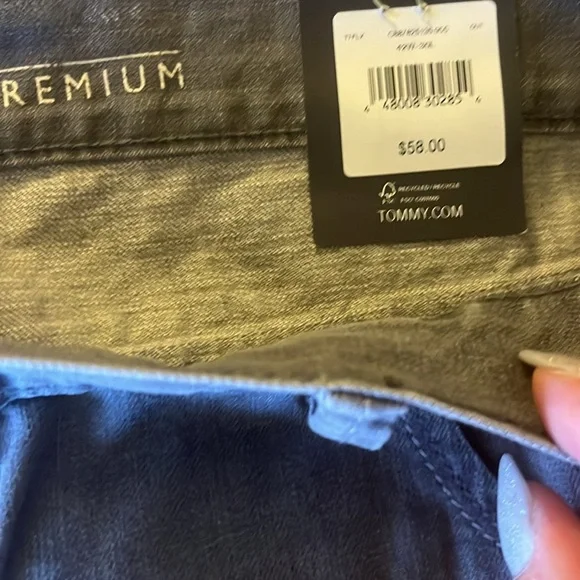 NWT Tommy Hilfiger Premium denim jeans Grey Size 42x30 #10196 - Picture 2 of 6